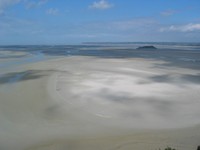 Blick vom Mont-Saint Michel ÃÂ¼bers Wattenmeer